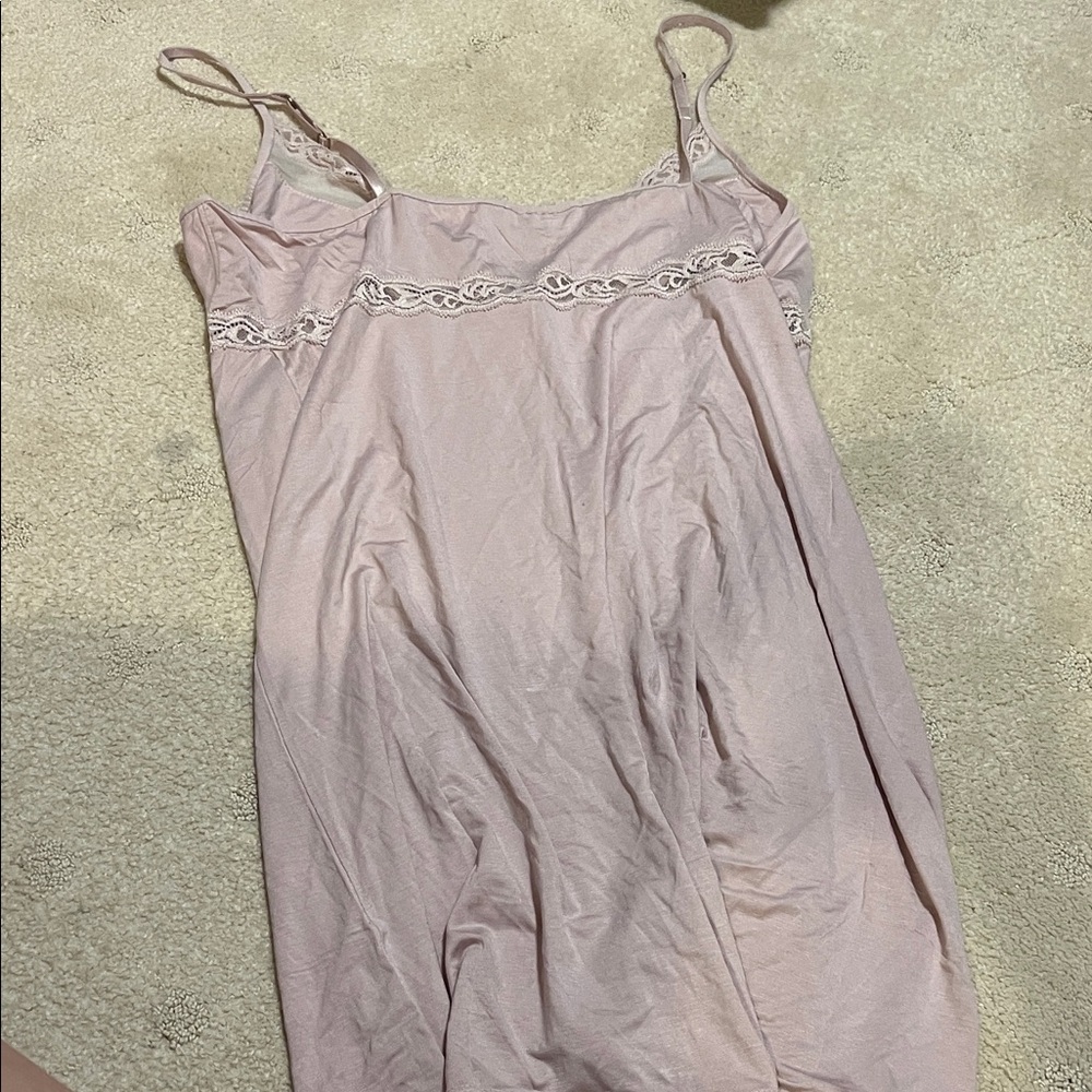 NWT Light Pink Lace Trim Slip Sexy Nightgown with Mesh & Lace Size XL $110 - Picture 6 of 6